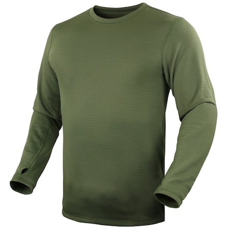 Condor Outdoor Products BASE II BASE LAYER X CREW, OLIVE DRAB, L 101228-001-L